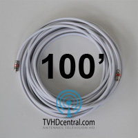 Câble coaxial 100' avec embouts