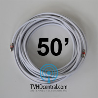 Câble coaxial 50' avec embouts